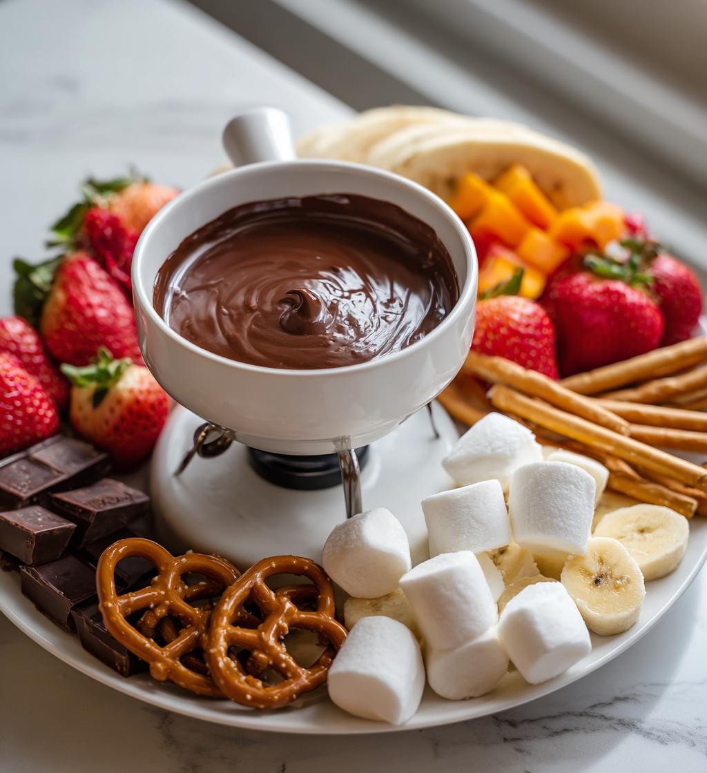 Chocolate fondue valentines