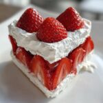 Strawberry heart dessert