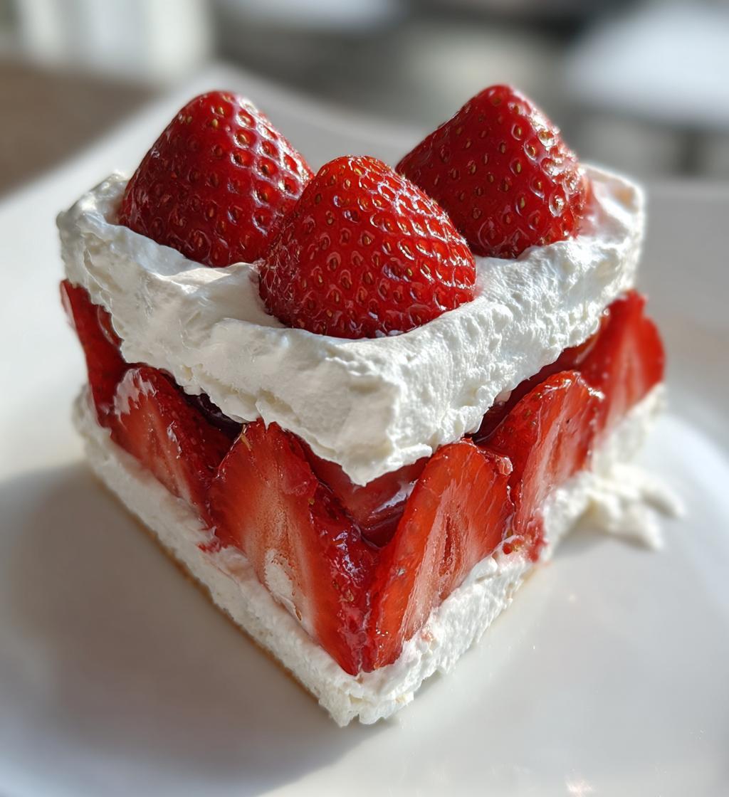 Strawberry heart dessert