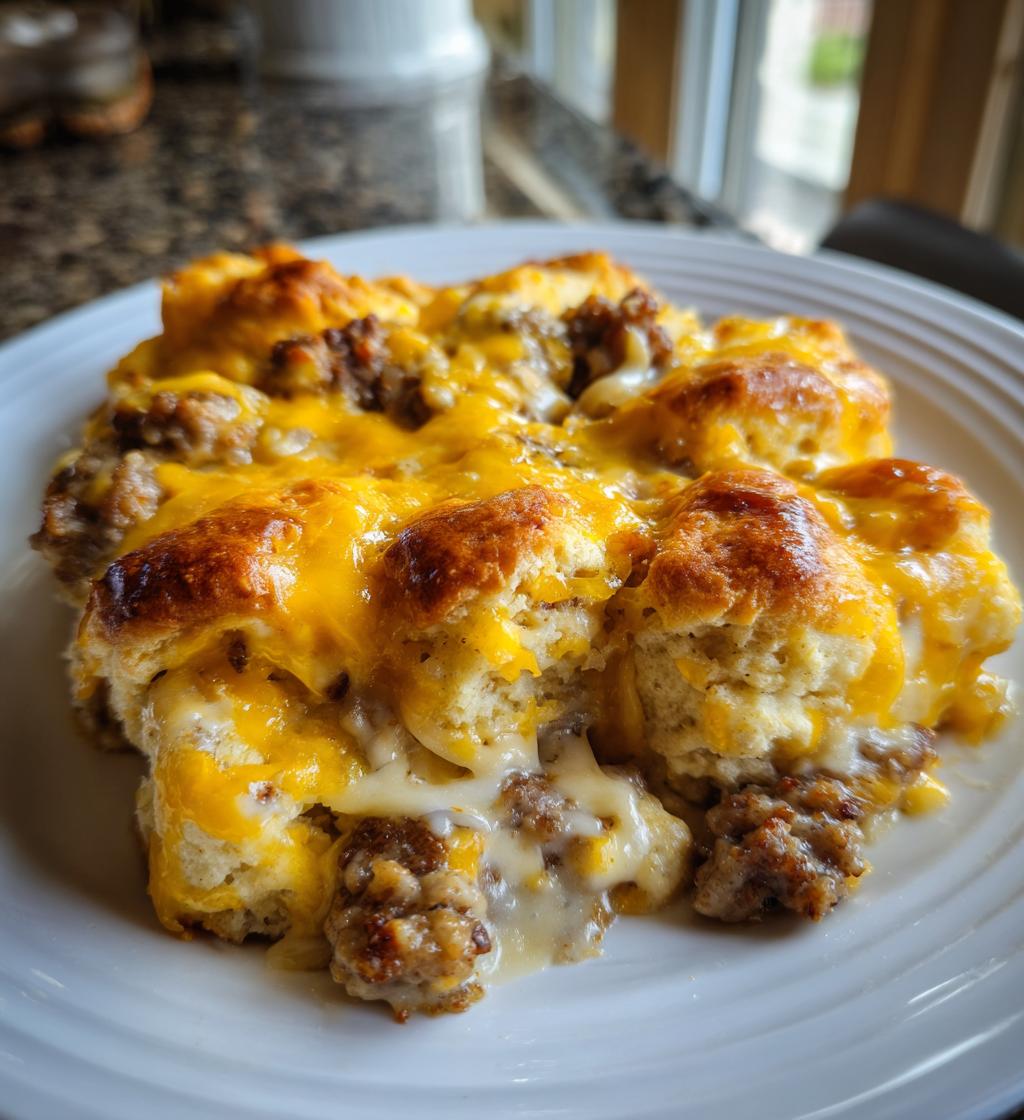 biscuits and gravy breakfast casserole