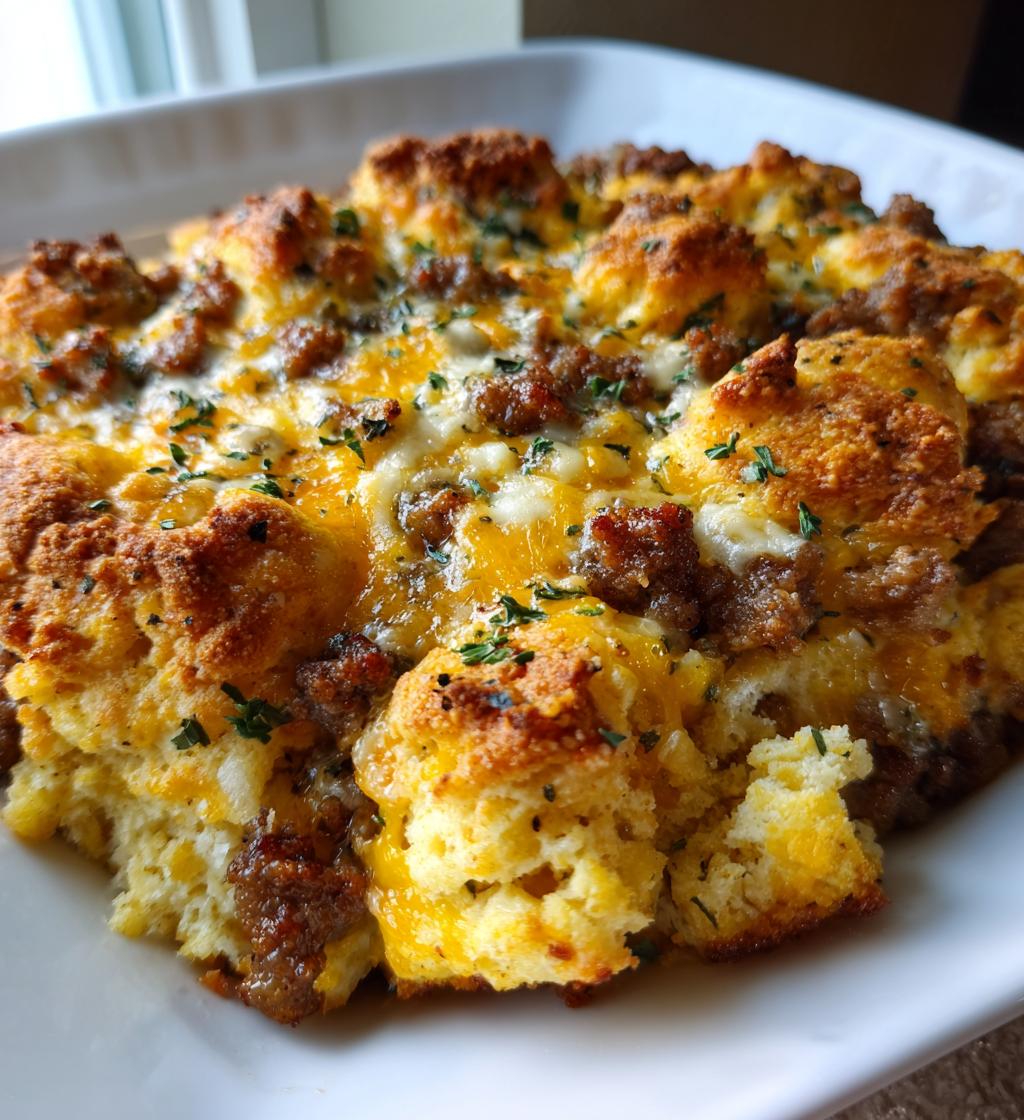 breakfast casserole with biscuits