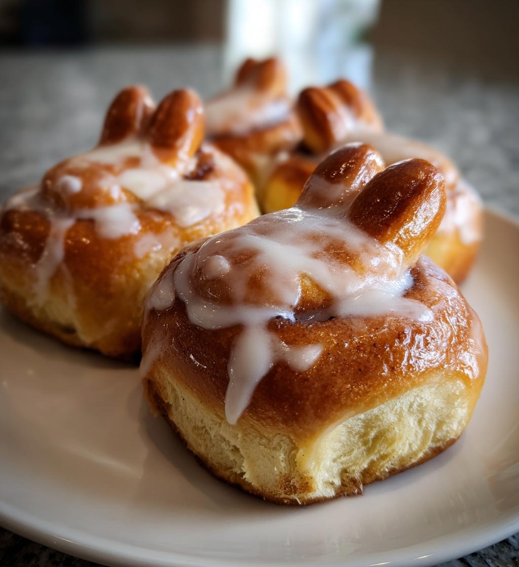 bunny cinnamon rolls easter