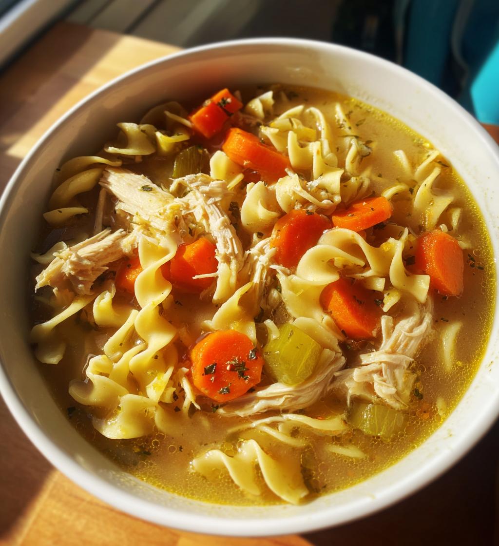 chicken noodle soup with rotisserie