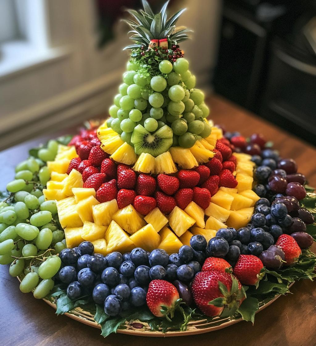 christmas tree fruit platter