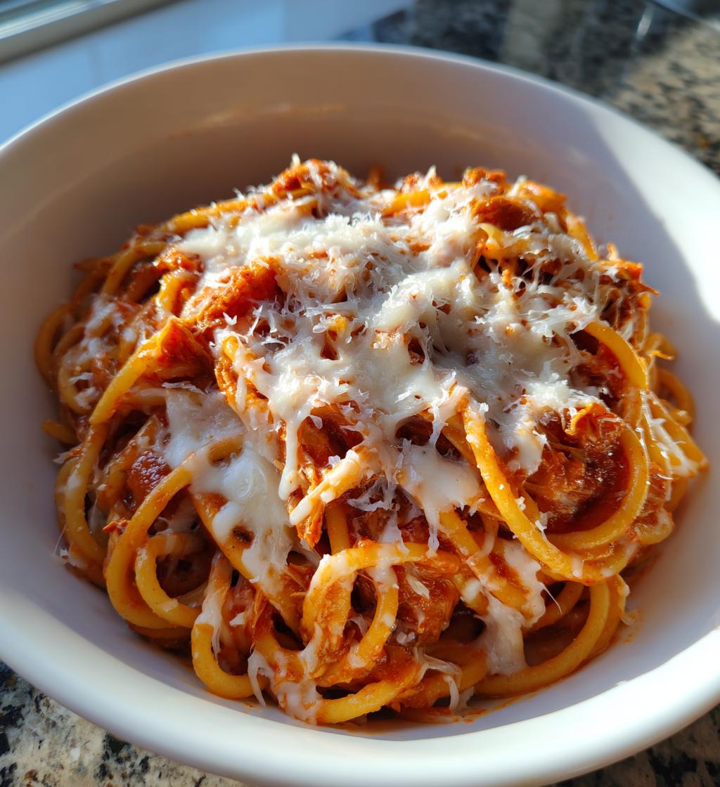 crockpot chicken spaghetti