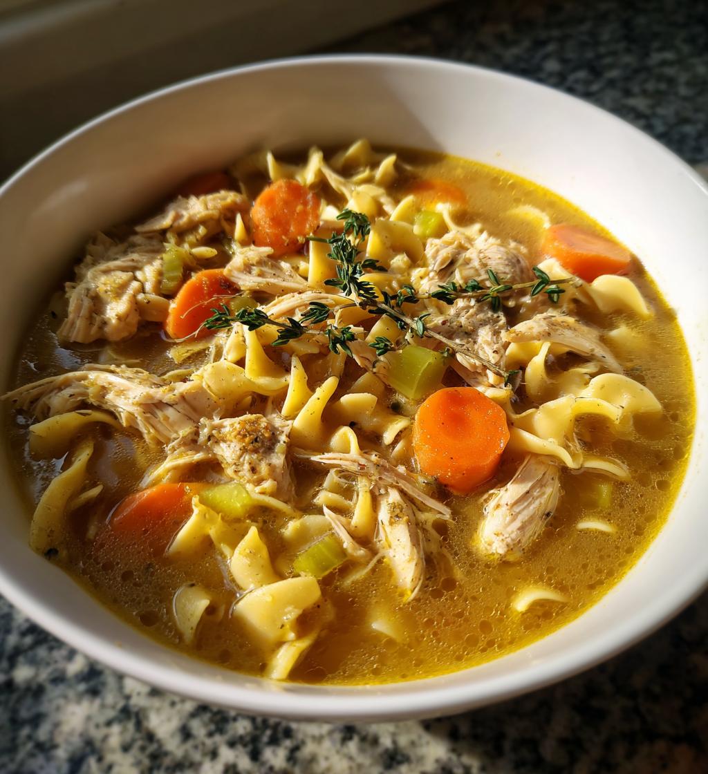 easy chicken noodle soup crock pot