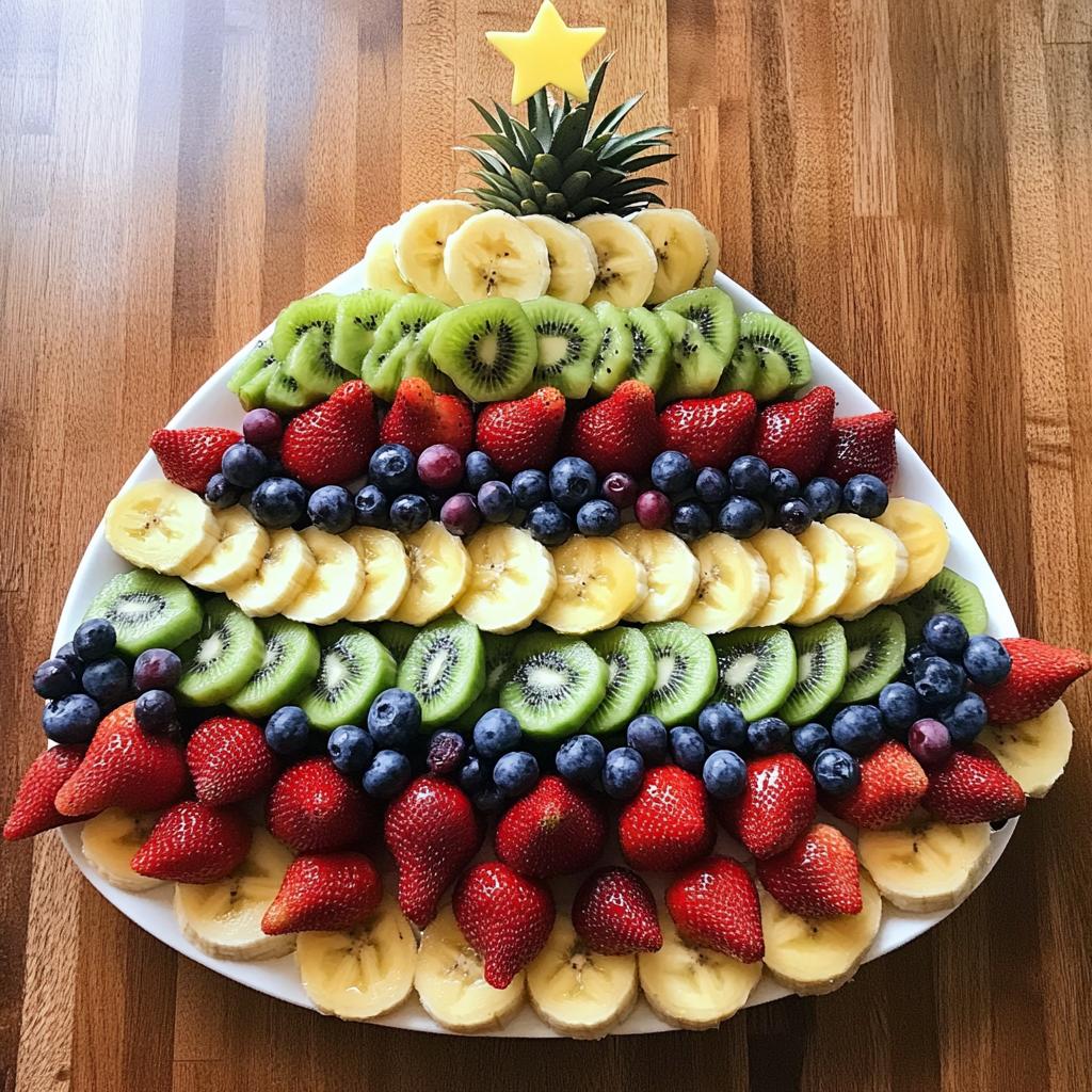 fruit christmas tree platter