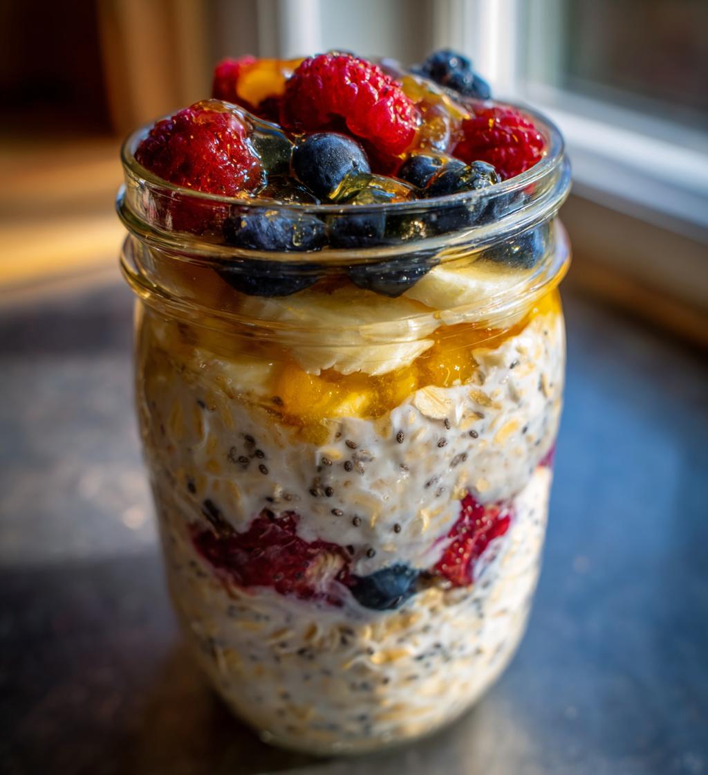 overnight oats in a jar