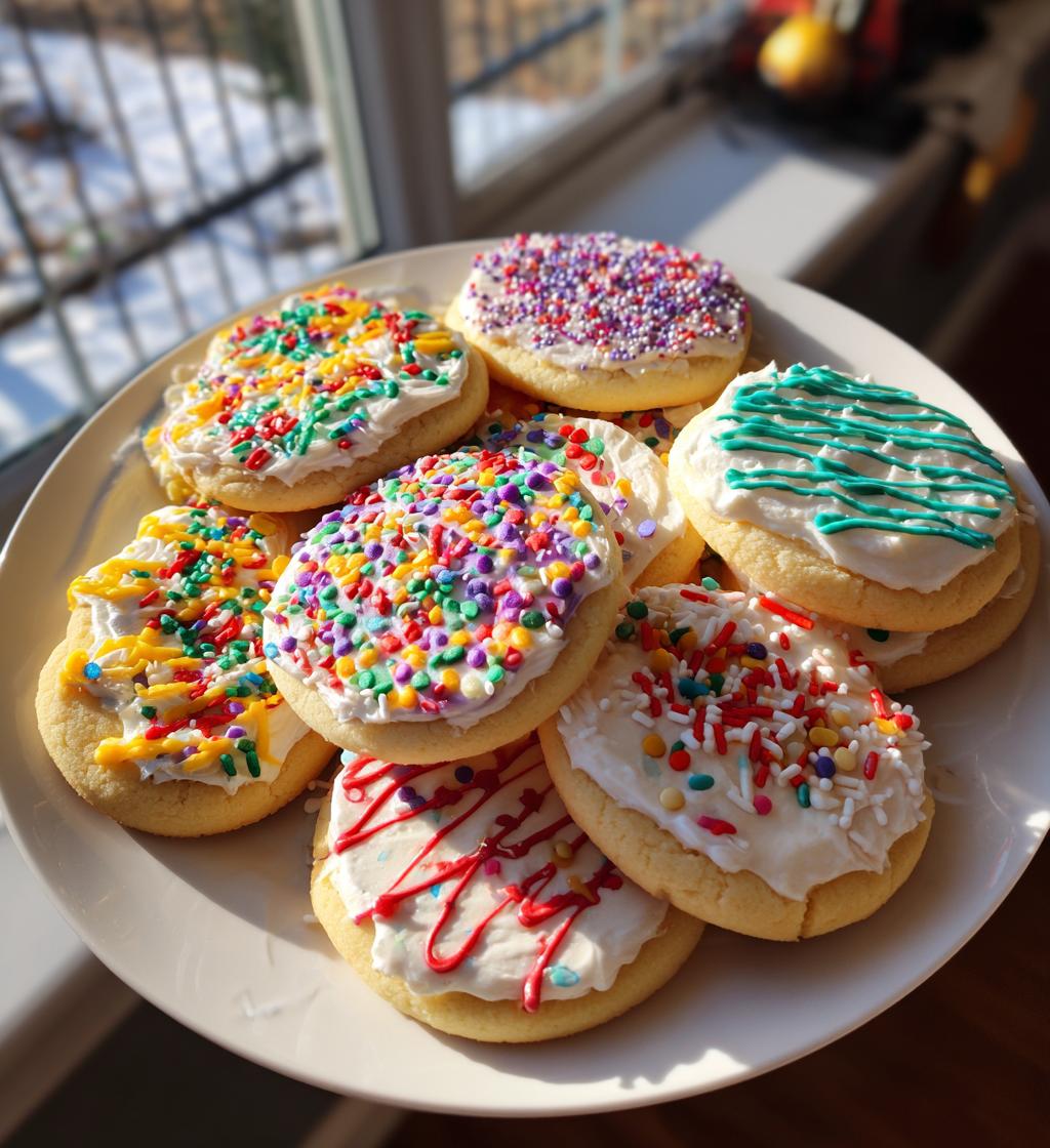 round christmas cookies decorated