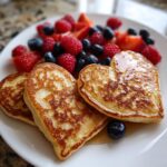 Heart-shaped pancakes