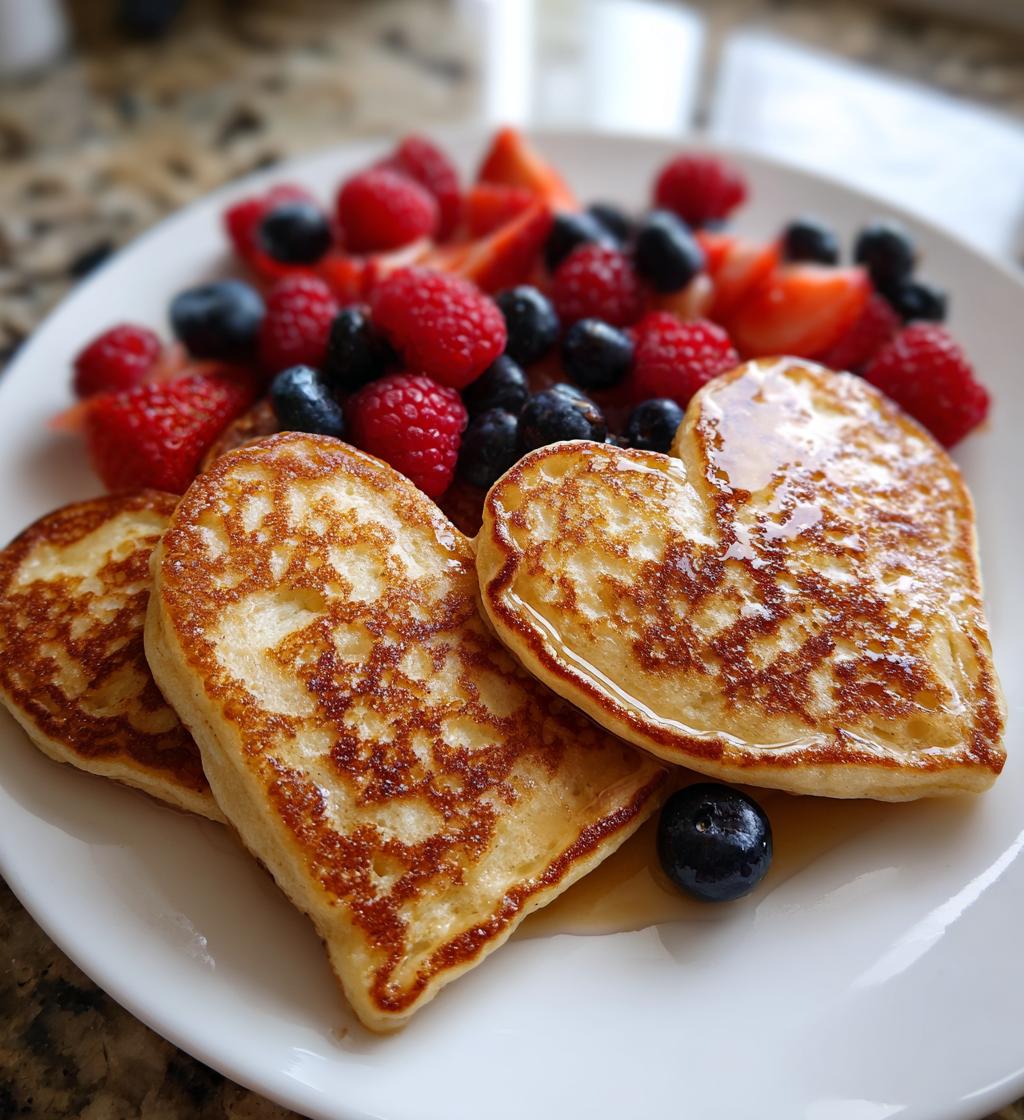 Heart-shaped pancakes