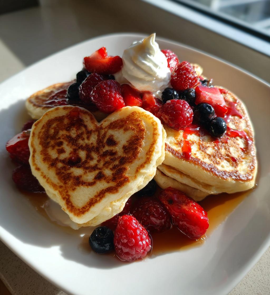 Valentine pancakes