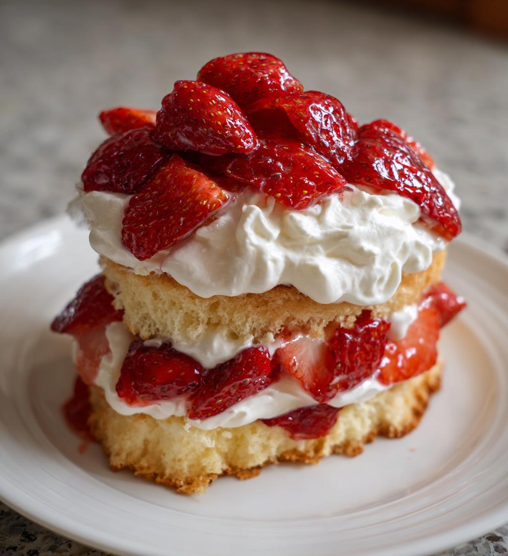 angel cake strawberry shortcake