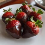 black chocolate covered strawberries