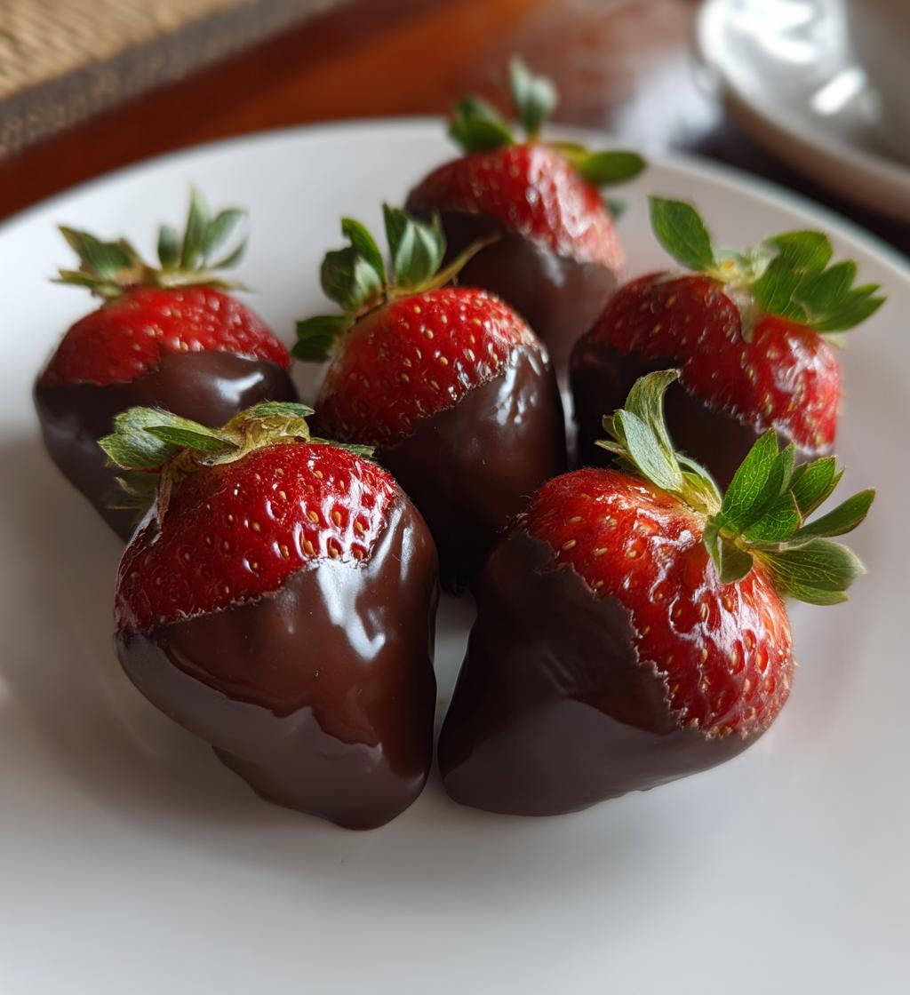black chocolate covered strawberries