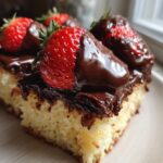 cake with chocolate covered strawberries