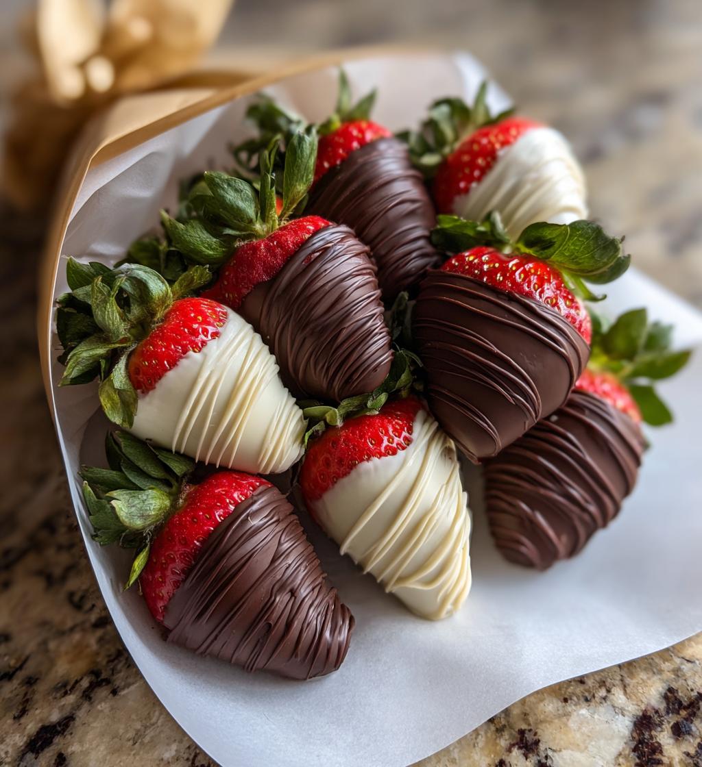 chocolate covered strawberries bouquet