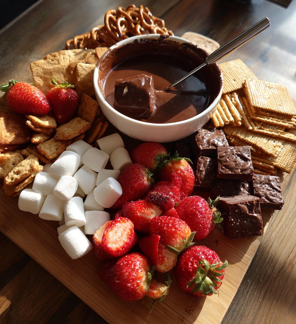 chocolate fondue charcuterie board
