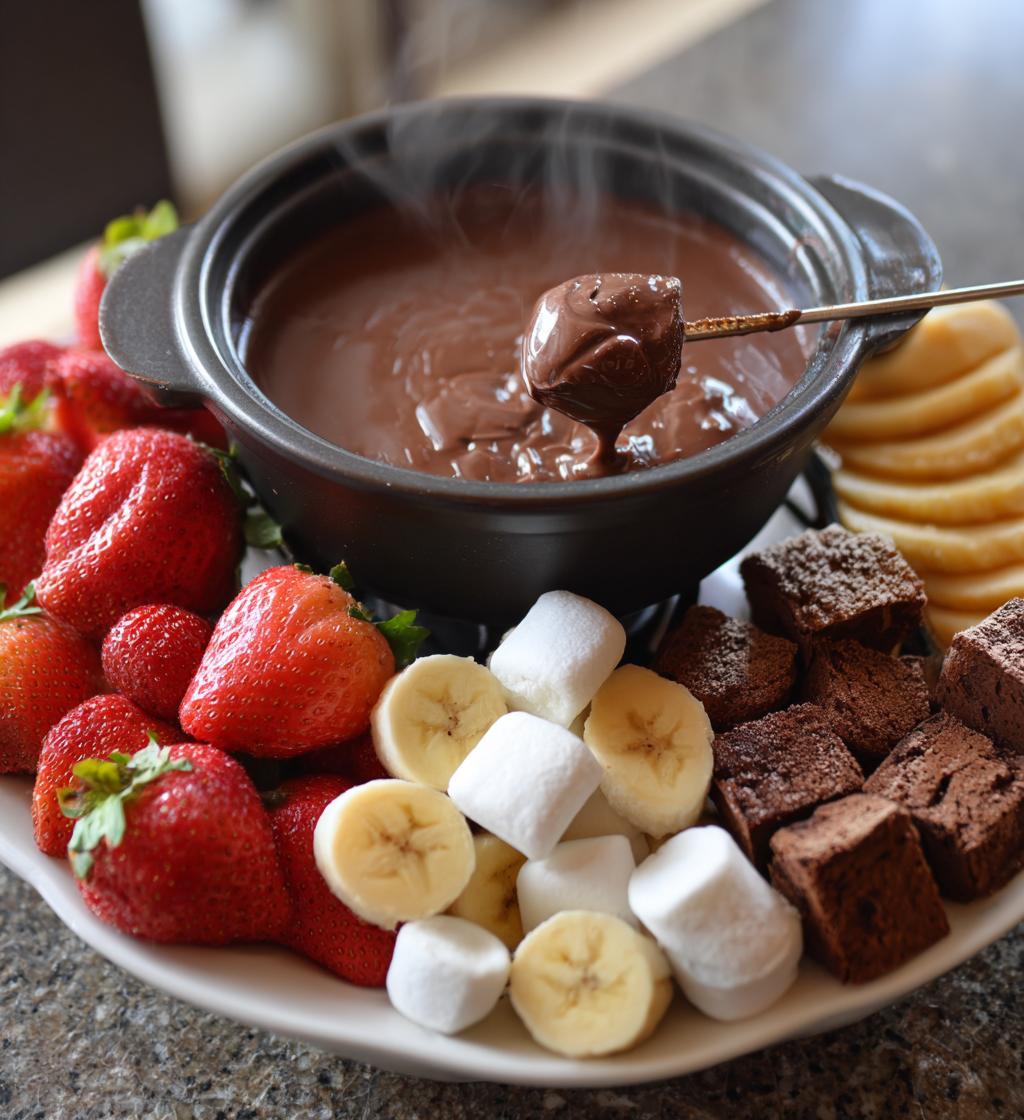 fondue de chocolate