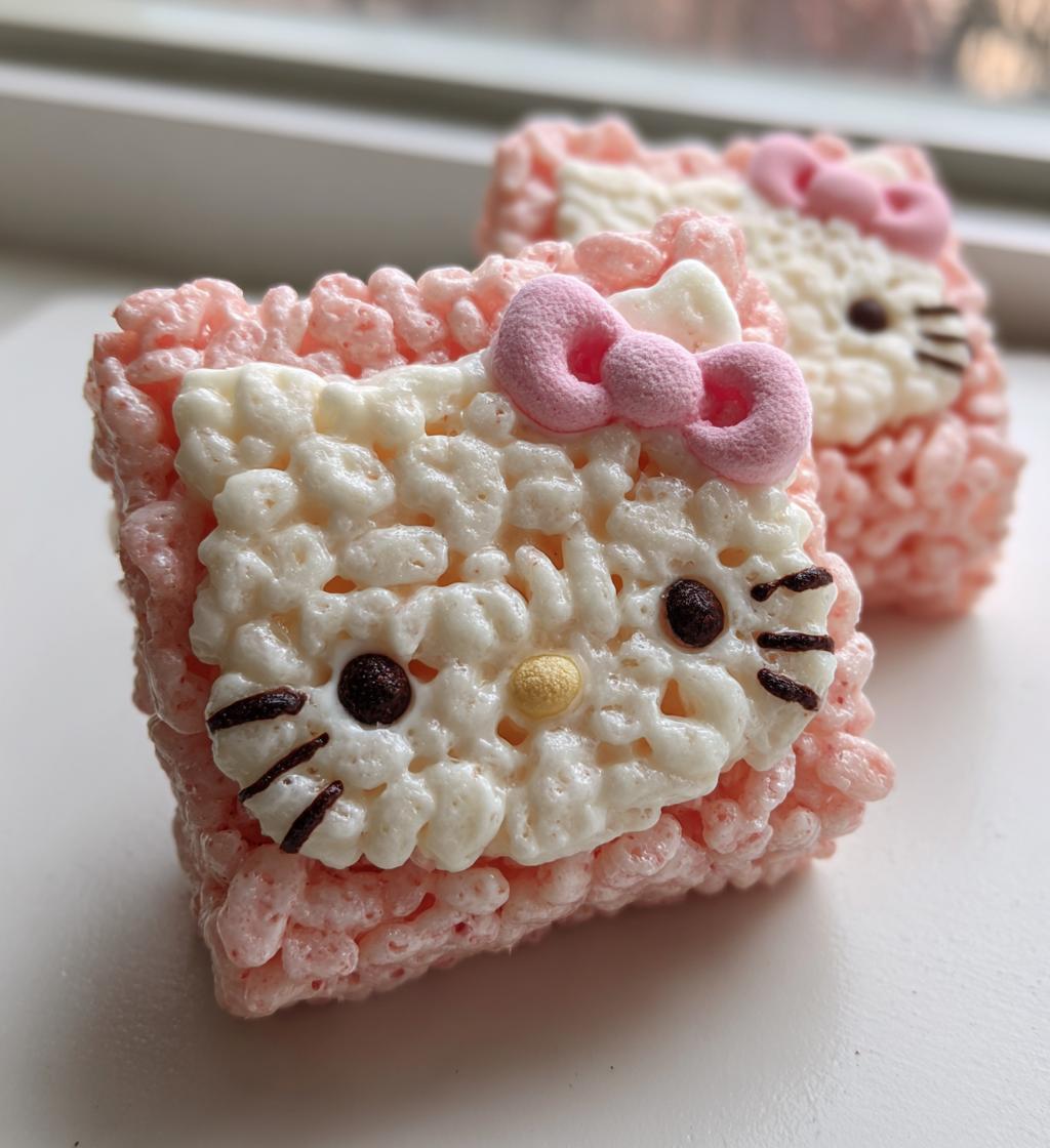 hello kitty rice crispy treats