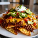 loaded beef nachos