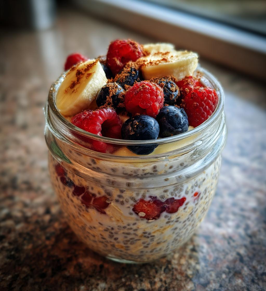 overnight oats in a jar