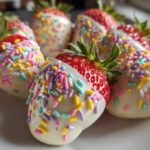 pastel easter chocolate covered strawberries