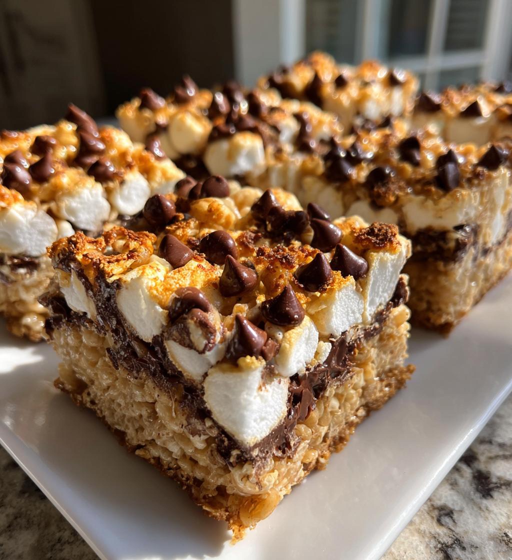 smores rice crispy treats