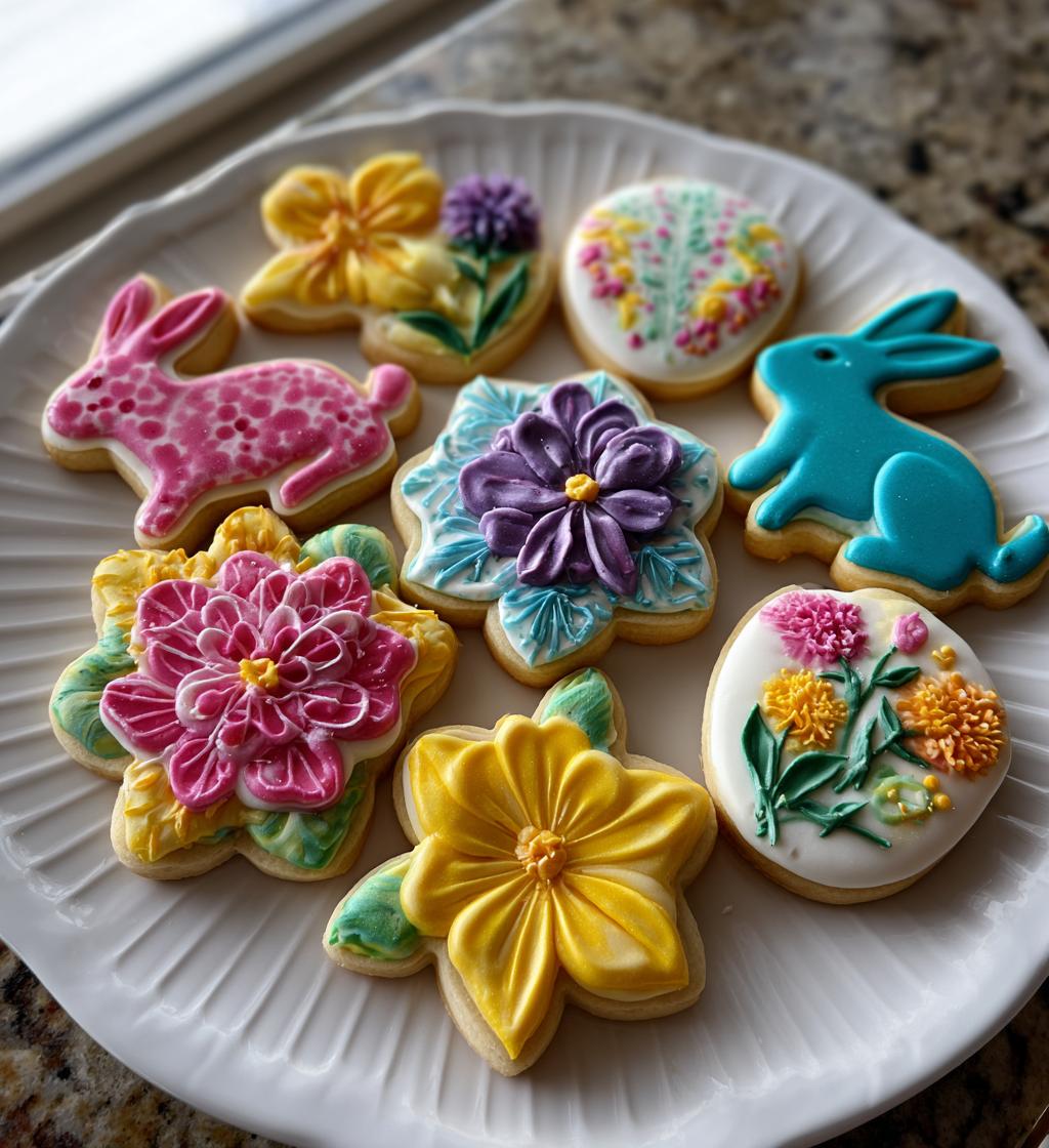 spring cookies royal icing
