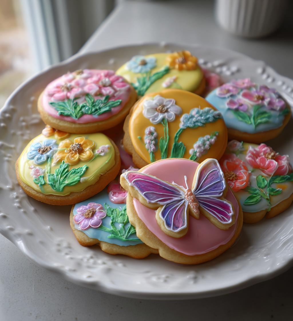 spring decorated cookies