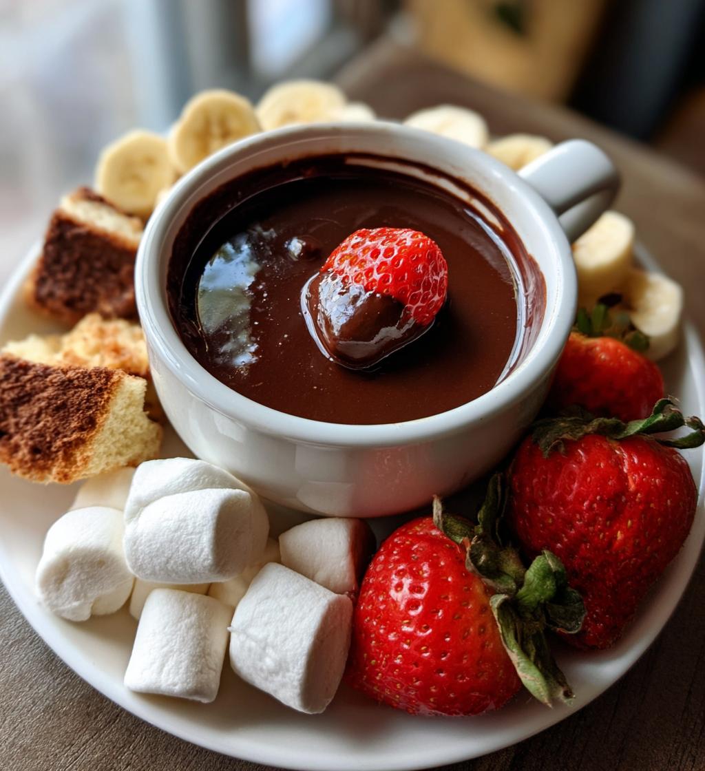 what to dip in chocolate fondue