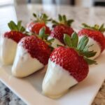 white chocolate covered strawberries