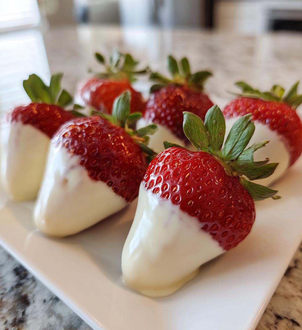 white chocolate covered strawberries