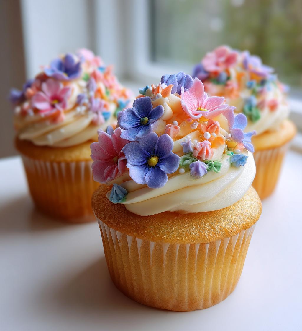 baby in bloom cupcakes