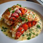 butter poached lobster tail