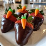 carrot chocolate-covered strawberries for easter