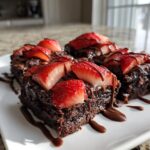 chocolate covered strawberry brownies