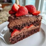 chocolate covered strawberry cake