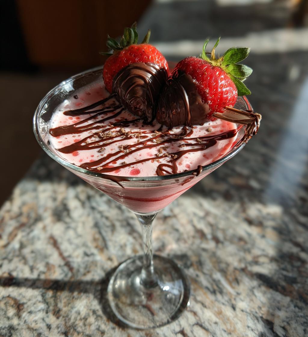 chocolate covered strawberry martini