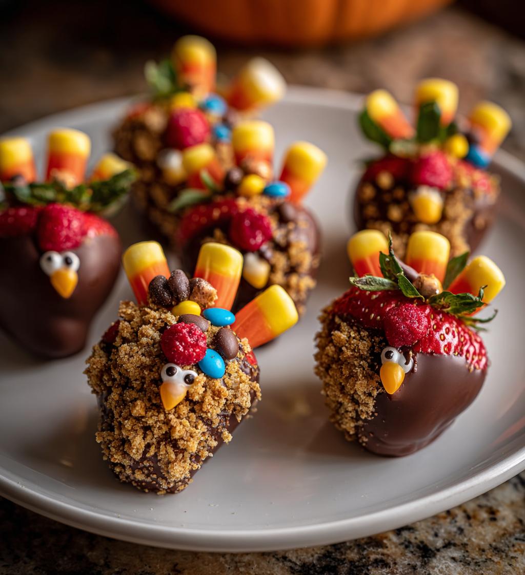 chocolate covered strawberry turkeys