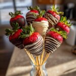 chocolate dipped strawberries bouquet