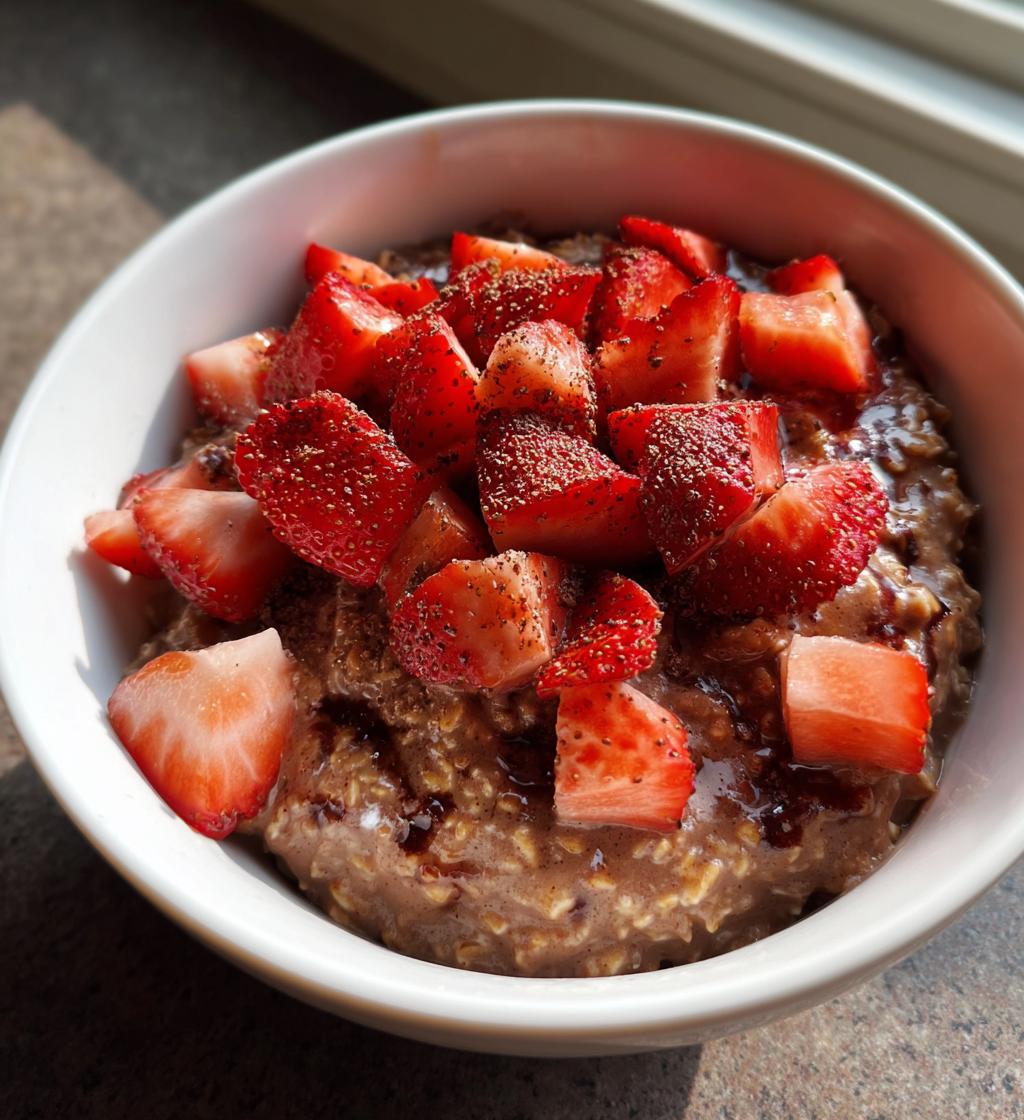 chocolate strawberry overnight oats