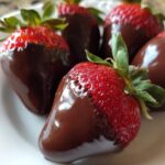 dark chocolate dipped strawberries