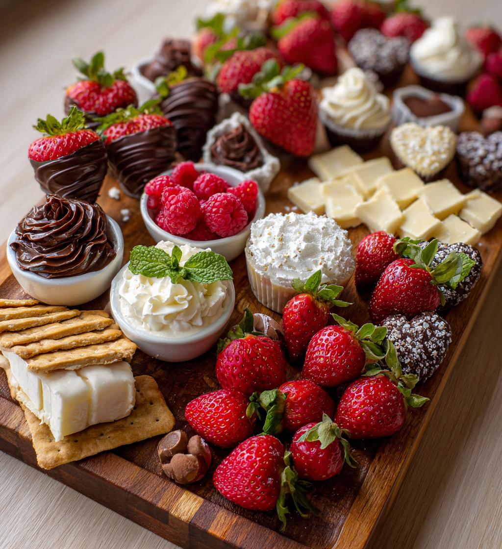 dessert charcuterie board valentines
