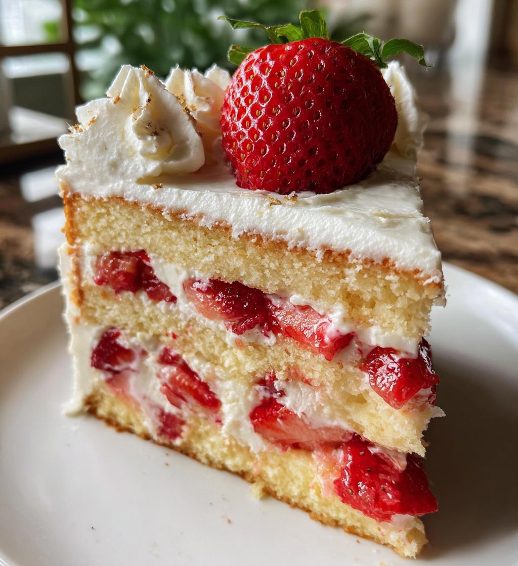 fresh strawberry cake