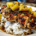 grilled pineapple chicken and rice