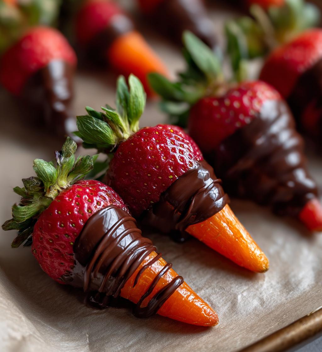 how to make chocolate covered strawberry carrots