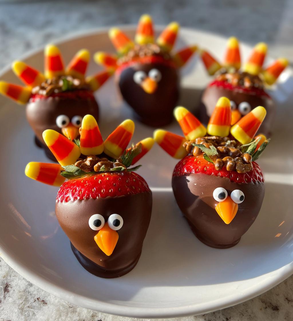 how to make chocolate covered strawberry turkeys