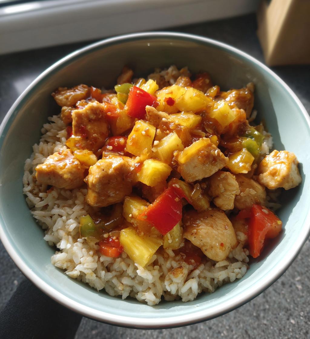 how to make pineapple chicken and rice