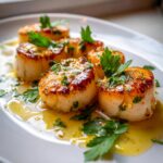 pan seared scallops white wine